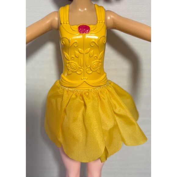 Disney Mattel 2022 Princess Belle Doll With Yellow Dress & Ballet Shoes - Picture 2 of 8